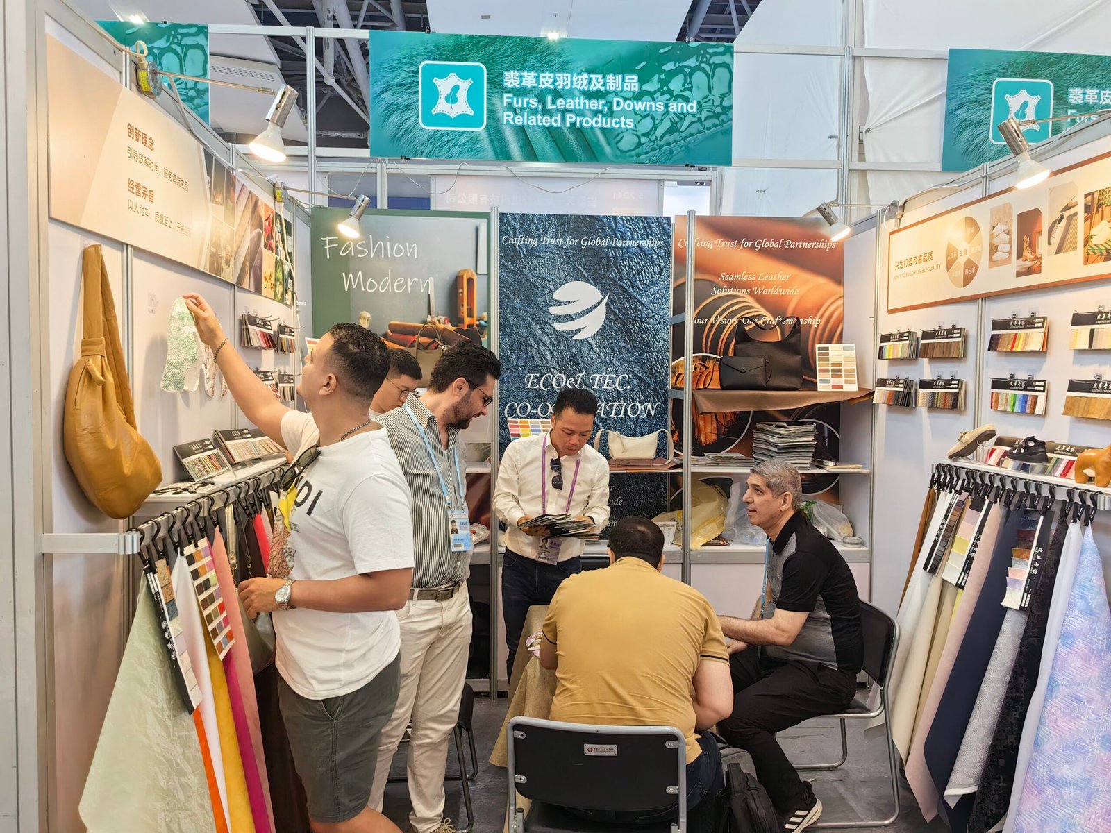 buyers visiting our booth